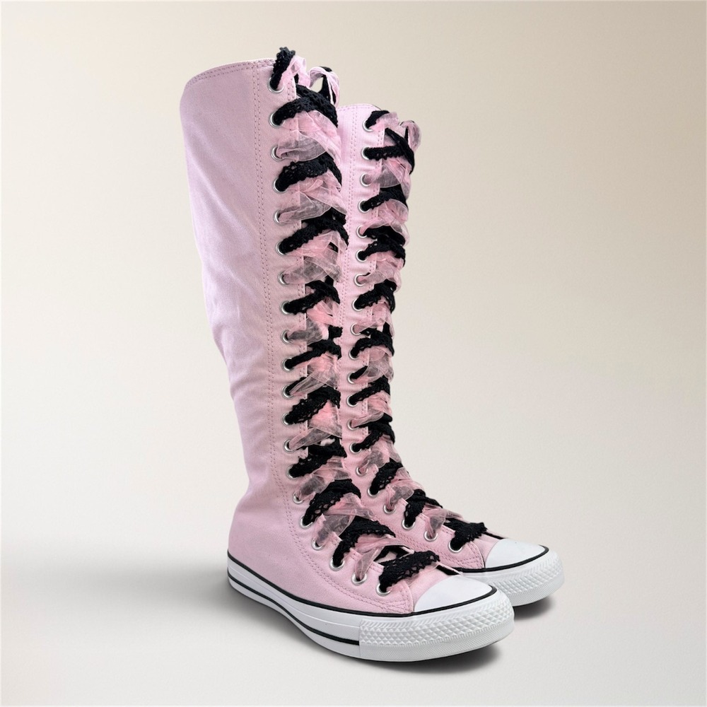 Converse Chuck Taylor All Star XXHi Double Lace Knee High Pink W8 Goth A16385C